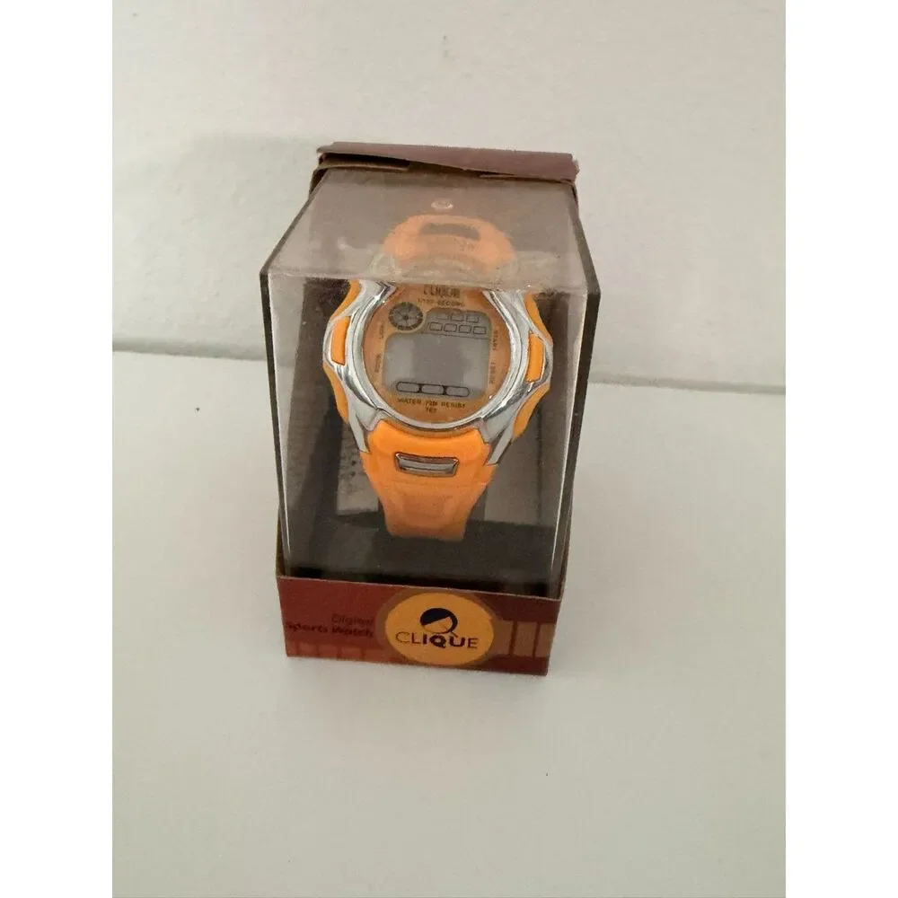 Clique Digital sports watch yellow New in original packaging